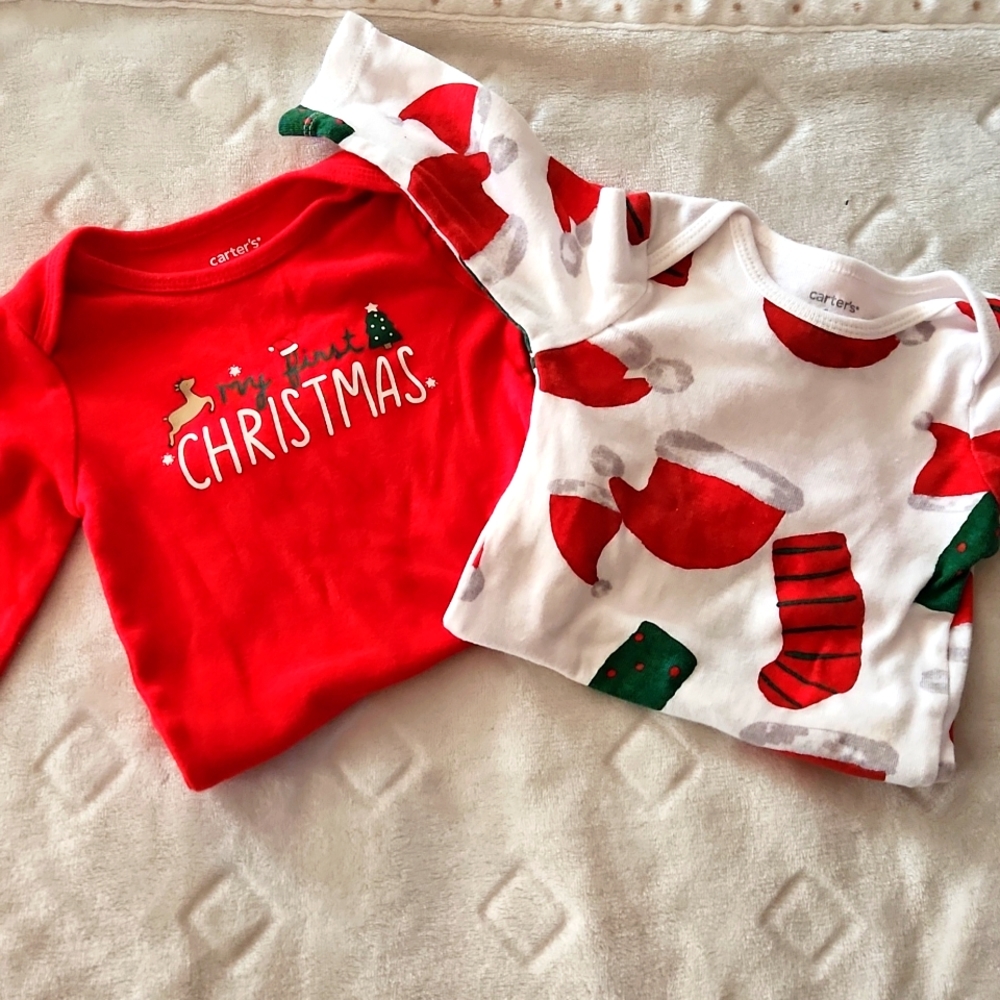 Carters Christmas Longsleeved onesies